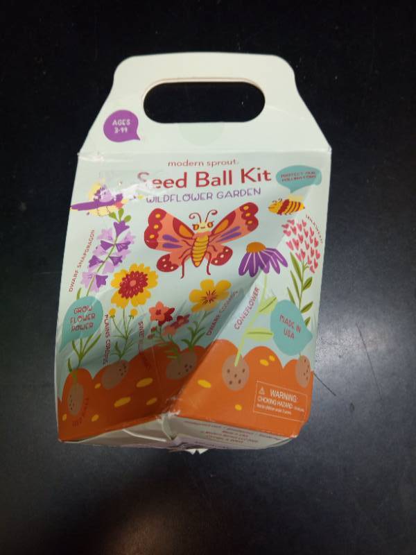 lot 2050 image: Modern Sprout Seed Ball Kit Wildflower Garden Ages 3-99 - Retail $0