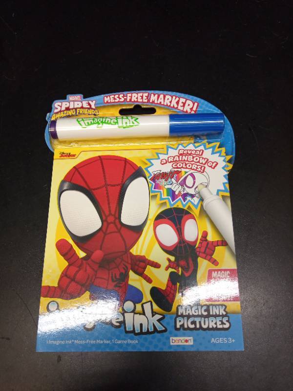lot 2076 image: Marvel Spidey Amazing Friends Imagine Ink Magic Pictures Mess-Free Marker - Retail $0