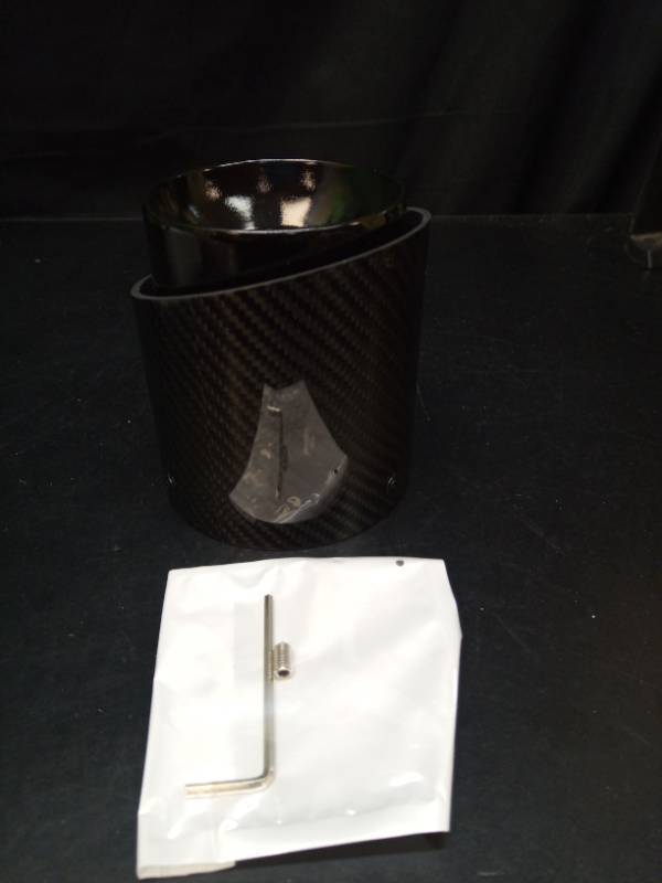 lot 2077 image: 1PC Carbon Fiber Exhaust Tip for Mini Cooper F54F55F56F57F60 Cooper S 85mm Inlet Exhaust Tip - Retail $25