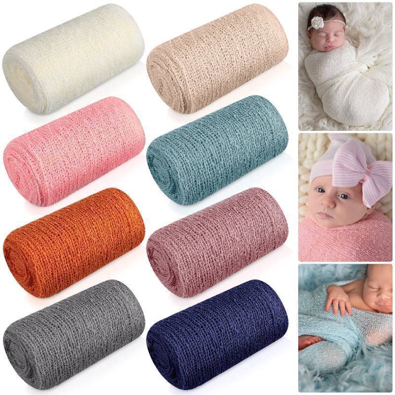 lot 2079 image: Xinnun Newborn Baby Photography Props Baby Stretch Wraps Newborn Long Ripple Wrap for Photography DIY Photo Blanket - Retail $29