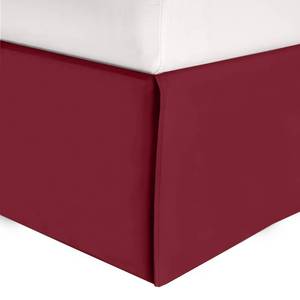 lot 1095 image: Elegant Comfort 1-Piece Solid Bed Skirt, 1500 Premium Hotel Quality Microfiber, Minimalist Design with a Modern Look- Easy Care, Wrinkle and Stain Resistant, Bedskirt, King, Poinsettia Burgundy - Retail $16