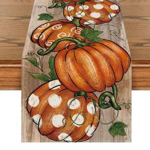 lot 1085 image: Artoid Mode 210 GSM Fall Table Runner Home Party Decor 13x120 Inch - Retail $14