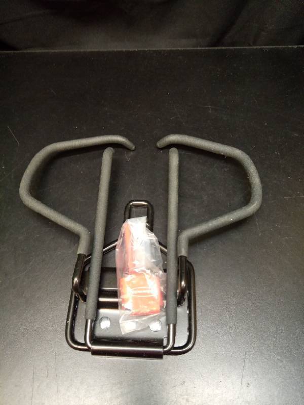 lot 2024 image: Rubbermaid Black Shelf Storage Shed Bracket - Retail $54