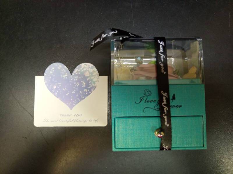 lot 2027 image: Preserved Rose,Birthday Gifts for Women Mom Girlfriend,Gifts for Mom Grandma Wife Daughter Sister,Jewelry Boxes with Ring Slot - Retail $20