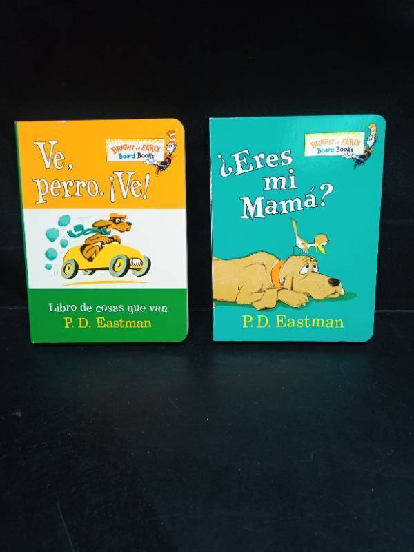 lot 2029 image: P.D. Eastman Spanish Board Books Set - Ve Perro Ve and Eres Mi Mama - Retail $11