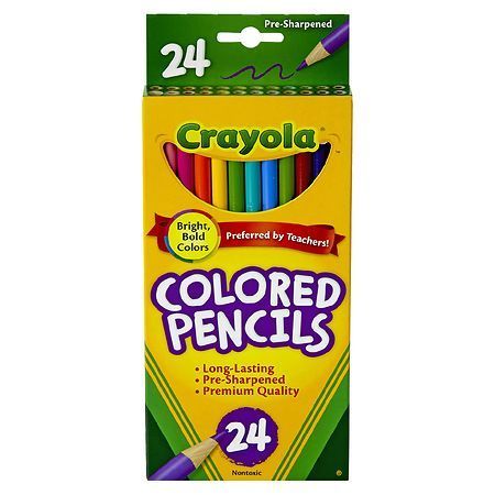 lot 2080 image: Crayola Colored Pencils  Assorted Colors  Pre-Sharpened  Adult Coloring  24 Count - Retail $14