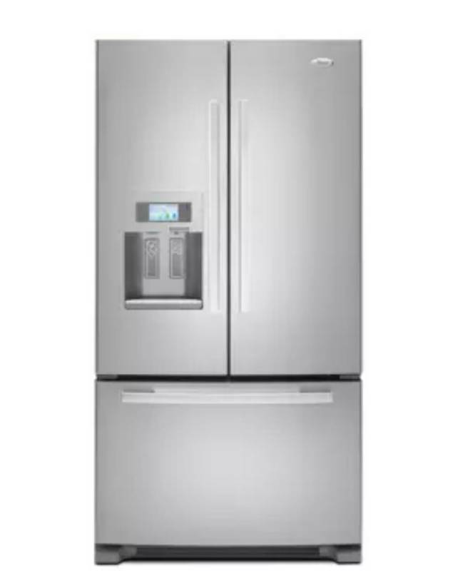 lot 20763 image: Whirlpool French Door Refrigerator  - Retail $2,000