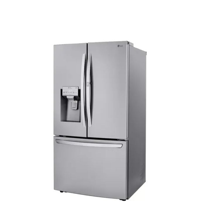 lot 20766 image: LG LRFVS3006S French Door Refrigerator 30 cu ft - Retail $4,000
