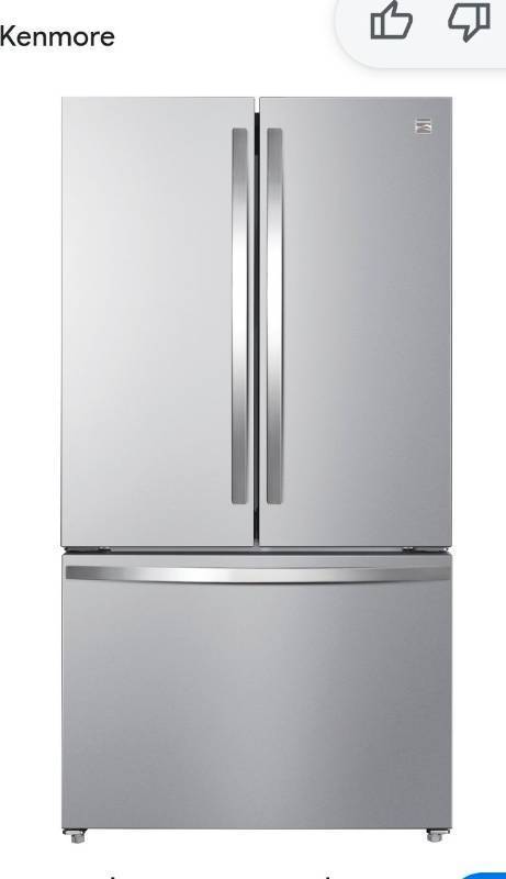 lot 20772 image: Kenmore French Door Refrigerator 795.74033.412 - Retail $1,000