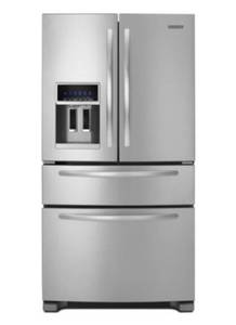 lot 10 image: KitchenAid French Door Refrigerator with Ice and Water Dispenser - Retail $1,800