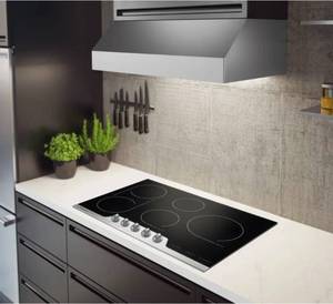lot 20 image: Frigidaire FPEC3677RFB 36 Electric Cooktop 5 Element - Retail $2,000