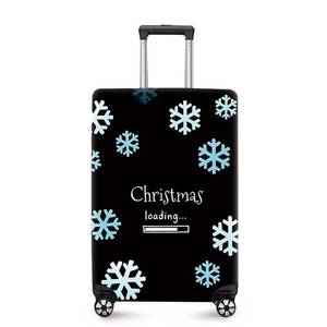 lot 104 image: ANNA QUEEN Christmas Loading Luggage Cover, Funny Snowflake Design Suitcase Protector, Stretchable Washable Travel Sleeve for 28-30 Inch Luggage