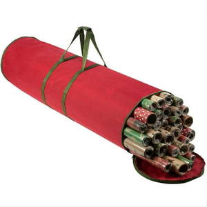 lot 126 image: Christmas Wrapping Paper Storage Bag - Fits 14 to 20 Standard Rolls Upto 40 - Slim Design for Underbed Wrapping Paper Storage Container or Closet Storage Gift Wrap Organizer  Durable Breathable Fabric