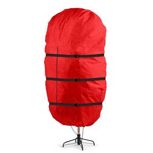 lot 134 image: ZOBER Upright Christmas Tree Storage Bag With Drawstring Hem - Oxford Waterproof Fabric Christmas Tree Bag For Storage Box For Xmas - Strong, Durable Straps & Handles (Red WStraps, 9 Feet)