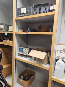 lot 23097 image: HP 1220A Oscilloscope, Westinghouse Ditect Current Ammeters, Heathkit Harmonic Disortion Meter and more