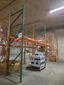 lot 4358 image: Pallet Racking System w Orange Beams