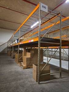lot 4364 image: Pallet Racking System w Orange Beams