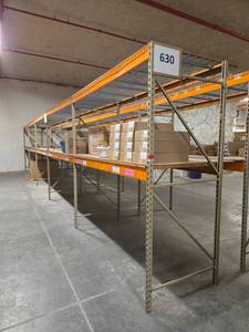 lot 4366 image: Pallet Racking System w Orange Beams