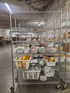 lot 14733 image: Assorted Dewalt Parts and More - Shelving Included&nbsp