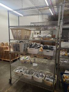 lot 14735 image: Bulk Lot of Dewalt Parts and Accessories - Shelving Included