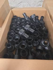 lot 18612 image: Chada Sales Inc Hose End Adapter Black 1-14in 2-14in OD