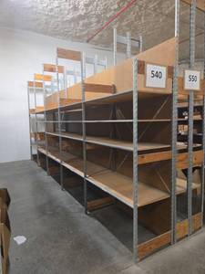 lot 21061 image: Industrial Pallet Racking Shelving Unit - Set of 5