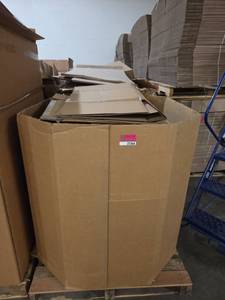 lot 21164 image: Gaylord of Corrugated Cardboard Storage Containers 6 Crates of Assorted Sizes (USED)