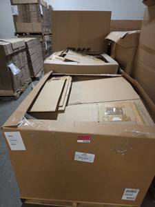 lot 21166 image: Gaylord of Corrugated Cardboard Storage Containers 6 Crates of Assorted Sizes (USED)