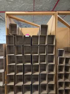 lot 21186 image: Storage Crate and Corrugated Cardboard Shipping Boxes Bulk Lot