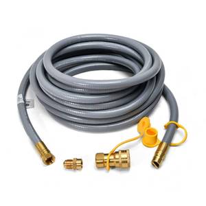 lot 269 image: ABYDA 24Feet 12 Inch ID Natural Gas Hose with Quick Connect Fitting-Ideal for BBQ, Grill, Pizza Oven, Patio Heater, and More Low-Pressure Appliances - Natural Gas Conversion Kit, CSA Certified - Retail $48