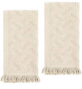lot 294 image: 2 Pcs Hand Towels Bathroom, 30�13 Inch Boho Decorative Hand TowelsTurkish Soft Face Towel for Boho Bathroom Decor Farmhouse Kitchen Hotel Spa Guest(Beige - Retail $0