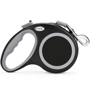lot 304 image: EC.TEAK Retractable Dog Leash 26 FT, Heavy Duty Dog Leash for Dogs up to 110lbs, Strong Nylon Tape No Tangle, One-Handed Brake, Pause, Lock, Perfect for Medium Large Dogs (Black, 26 FT(66-110 LBS)) - Retail $17