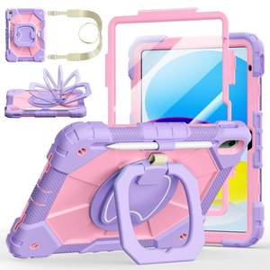 lot 311 image: Case for iPad (A16) 11th10th Generation 1110.9 Inch 20252022, Ubearkk for iPad a16 case with Screen Protector, 360 Degree Rotating Stand Shoulder Strap Pencil Holder, Purple Pink - Retail $26