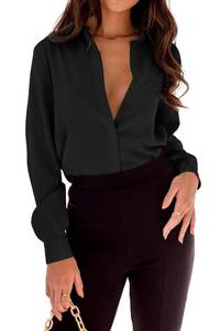 lot 371 image: Womens Business Casual Tops Button Down Shirts Long Sleeve Work Blouses M - Retail $20