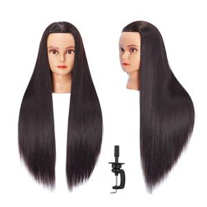 lot 380 image: 26-28 Mannequin Training Head Synthetic Hair Braiding Black - Retail $16