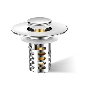 lot 386 image: Bathroom Sink Drain Strainer,Universal Fit 99% Bathroom Sink Stopper, Anti-Clog Stainless Steel Drain Filter Basket, Removable Sink Drain for Bathroom Sink Stopper for (1.18 to 2.17 inch) Drain - Retail $8