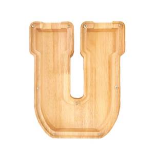 lot 399 image: WeiDu77 Twenty-six English Alphabet A-Z Letter Piggy Bank,Large-Capacity Transparent Wooden Alphabet Piggy Bank��Personalized Coin Savings Box, Name DIY Creative Purchase Combination.��U�� - Retail $14