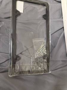 lot 405 image: License Plate Frames  2PCS License Plate Protector, Front and Rear License Plate Holder - Unbreakable Car Plate Frame - Universal Fit for Most US Plates (Gray)