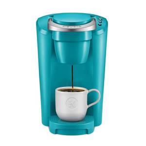 lot 423 image: Pre Owned Keurig K-Compact Single-Serve K-Cup Pod Coffee Maker, with 3 Brew Sizes, Smart Start Feature, 36oz Removable Reservoir, Turquoise