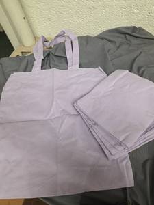 lot 459 image: Seven Pieces Lavender Blank Canvas Tote Bags - Retail $0