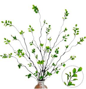lot 464 image: 4 Pcs Artificial Ficus Branches for Vase Faux Eucalyptus Stems Branches47In Fake Plants Faux Stems Greenery Stems Filler Realistic Flexible Branches Indoor Home Tables Centerpieces Office Decor - Retail $0