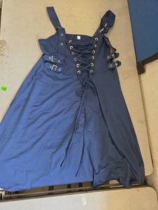 lot 497 image: 1XL Blue Tie Up Mini Dress - Retail $0
