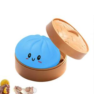 lot 527 image: Dumpling Squishy, Squishy Dumpling Toy, Mystery Dumplings Squishies, Easter Gifts, Soft Squeeze Decompression Dough for Adults (Blue) - Retail $9