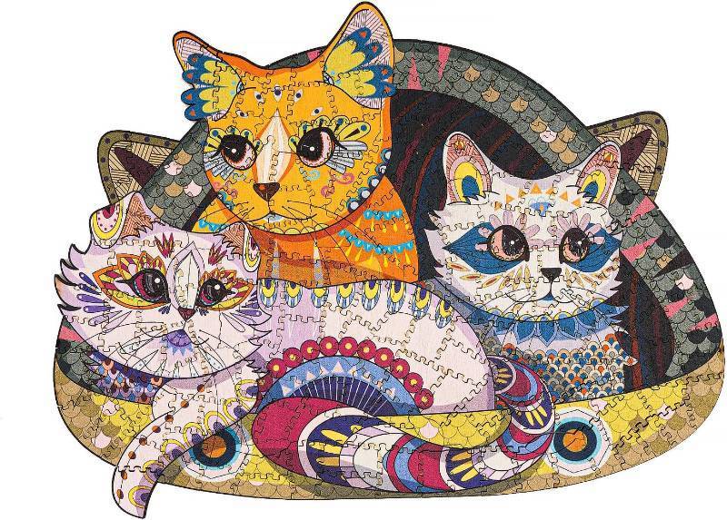 lot 5644 image: Wooden Puzzles for Adults,200 Pieces Cat Wooden Jigsaw Puzzle,Unique Animal Shaped Puzzles,Wood Puzzles Adult Best Gift for Adults and Kids 7.9X13