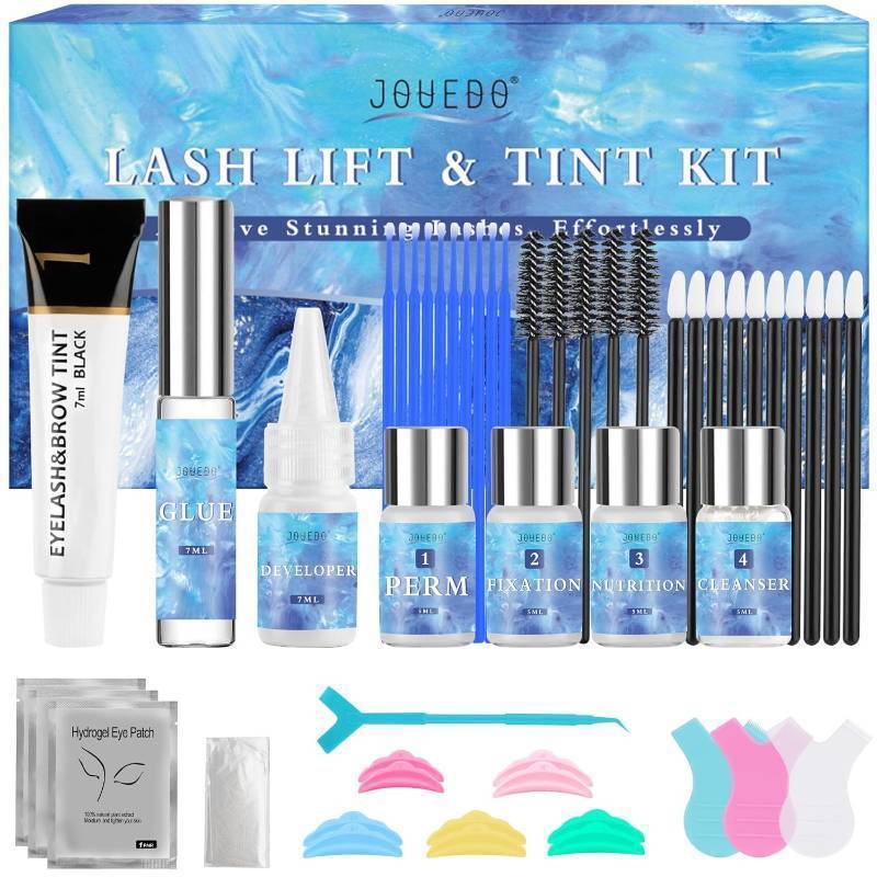 lot 2612 image: Lash Lift Kit, Eyelash Perm Kit for Natural Curling, Professional Eyelash Lift Kit for Long-Lasting Curl, Black Eyebrows & Eyelashes Color Kit, DIY Lash Lamination Set for Salon & Home Use