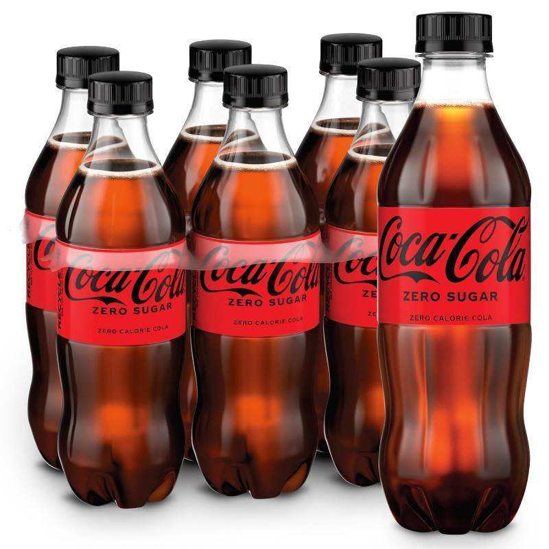 lot 12052 image: Coke Zero Sugar Diet Soda Soft Drink, 16.9 fl oz, 6 Pack