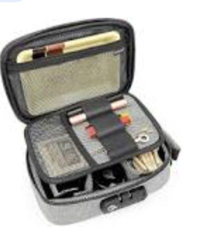 lot 6326 image: Kashmir Smell Proof Bag Carbon Lining Storage Bag with Combination Lock, Waterproof Storage Case For Home & Travel
