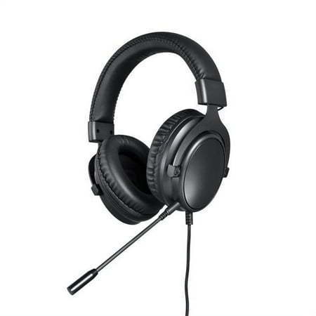 lot 4780 image: onn. Over-Ear Gaming Headset  Built-in Mic for PC  6 ft Cable  Black