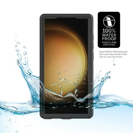lot 5554 image: Body Glove Tidal Waterproof Phone Case for Samsung Galaxy S23 Ultra 5G - BlackClear