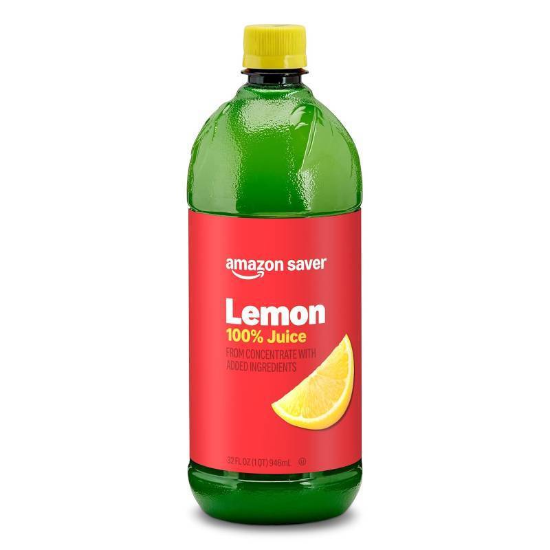 lot 12157 image: Amazon Saver, Lemon Juice, 100% Juice, 32 Fl Oz